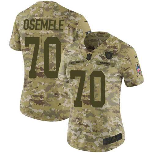 Women's Nike Oakland Raiders #70 Kelechi Osemele Camo Stitched NFL Limited 2018 Salute to Service Jersey