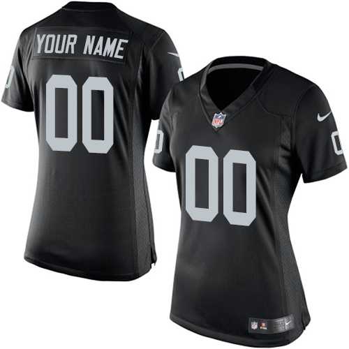 Women's Nike Oakland Raiders Customized Black Home Stitched NFL Vapor Untouchable Limited Jersey Women's Nike Oakland Raiders Customized Black Home Stitched NFL Vapor Untouchable Limited Jersey