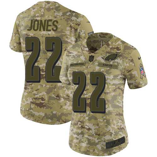 Women's Nike Philadelphia Eagles #22 Sidney Jones Camo Stitched NFL Limited 2018 Salute to Service Jersey