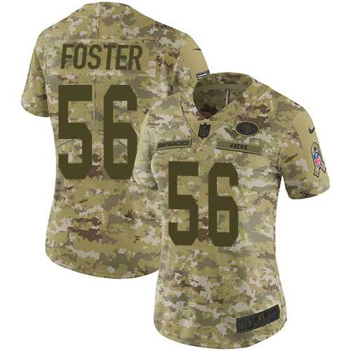 Women's Nike San Francisco 49ers #56 Reuben Foster Camo Stitched NFL Limited 2018 Salute to Service Jersey