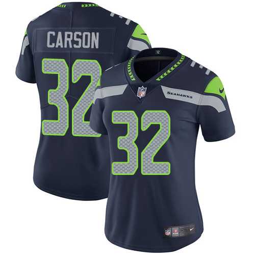 Women's Nike Seattle Seahawks #32 Chris Carson Steel Blue Team Color Stitched NFL Vapor Untouchable Limited Jersey Women's Nike Seattle Seahawks #32 Chris Carson Steel Blue Team Color Stitched NFL Vapor Untouchable Limited Jersey