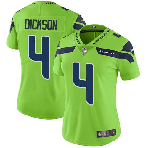 Women's Nike Seattle Seahawks #4 Michael Dickson Green Stitched NFL Limited Rush Jersey