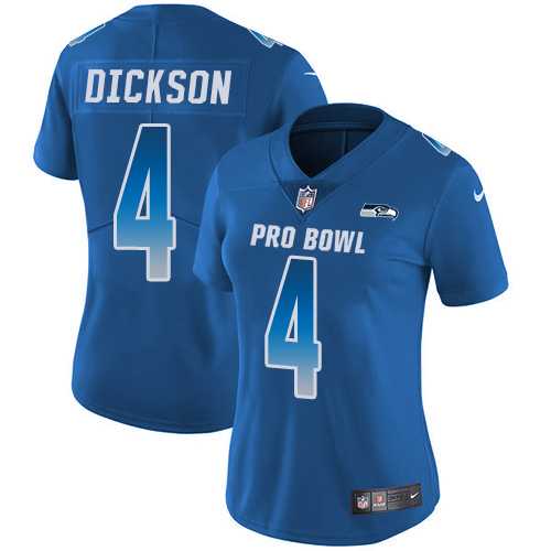 Women's Nike Seattle Seahawks #4 Michael Dickson Royal Stitched NFL Limited NFC 2019 Pro Bowl Jersey