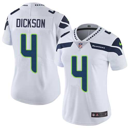 Women's Nike Seattle Seahawks #4 Michael Dickson White Stitched NFL Vapor Untouchable Limited Jersey