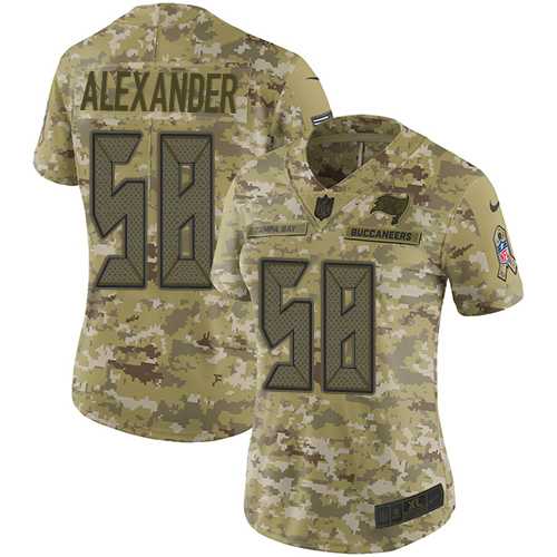 Women's Nike Tampa Bay Buccaneers #58 Kwon Alexander Camo Stitched NFL Limited 2018 Salute to Service Jersey