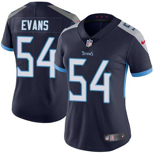 Women's Nike Tennessee Titans #54 Rashaan Evans Navy Blue Team Color Stitched NFL Vapor Untouchable Limited Jersey Women's Nike Tennessee Titans #54 Rashaan Evans Navy Blue Team Color Stitched NFL Vapor Untouchable Limited Jersey