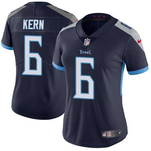 Women's Nike Tennessee Titans #6 Brett Kern Navy Blue Team Color Stitched NFL Vapor Untouchable Limited Jersey