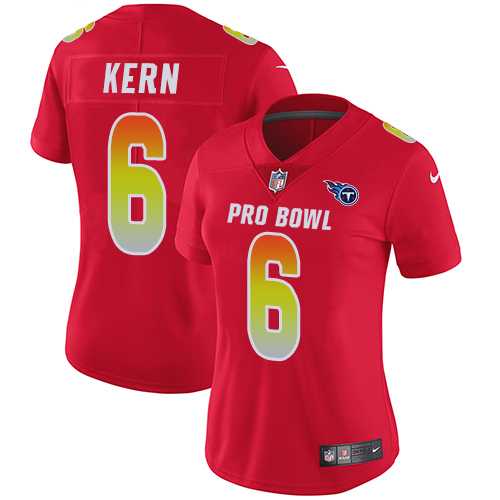 Women's Nike Tennessee Titans #6 Brett Kern Red Stitched NFL Limited AFC 2019 Pro Bowl Jersey