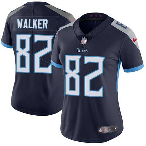 Women's Nike Tennessee Titans #82 Delanie Walker Navy Blue Team Color Stitched NFL Vapor Untouchable Limited Jersey