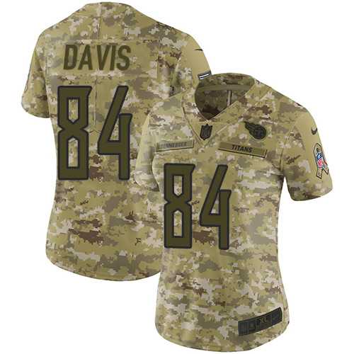 Women's Nike Tennessee Titans #84 Corey Davis Camo Stitched NFL Limited 2018 Salute to Service Jersey