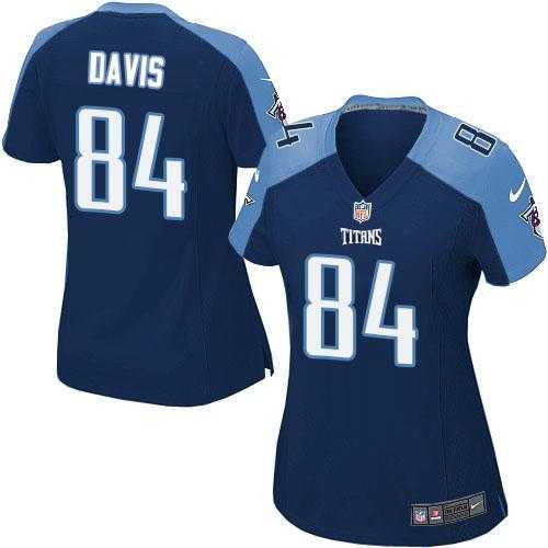 Women's Nike Tennessee Titans #84 Corey Davis Navy Blue Team Color Stitched NFL Elite Jersey
