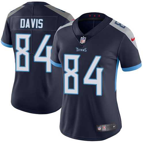 Women's Nike Tennessee Titans #84 Corey Davis Navy Blue Team Color Stitched NFL Vapor Untouchable Limited Jersey