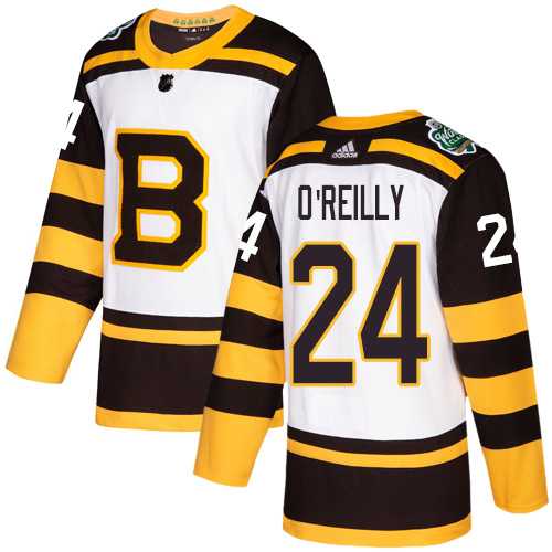 Youth Adidas Boston Bruins #24 Terry O'Reilly White Authentic 2019 Winter Classic Stitched NHL Jersey