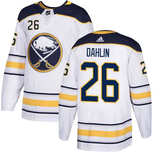 Youth Adidas Buffalo Sabres #26 Rasmus Dahlin White Road Authentic Stitched NHL Jersey