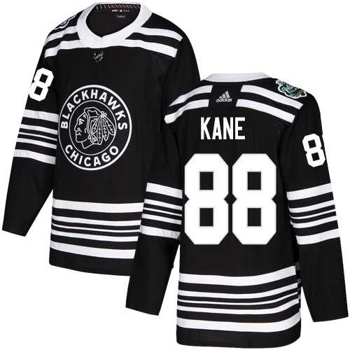 Youth Adidas Chicago Blackhawks #88 Patrick Kane Black Authentic 2019 Winter Classic Stitched NHL Jersey