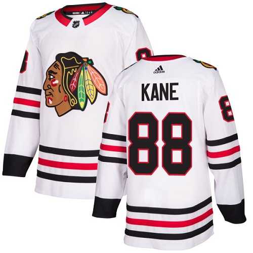Youth Adidas Chicago Blackhawks #88 Patrick Kane White Road Authentic Stitched NHL Jersey