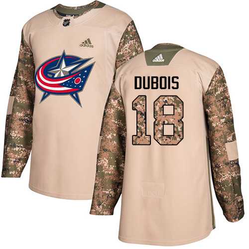 Youth Adidas Columbus Blue Jackets #18 Pierre-Luc Dubois Camo Authentic 2017 Veterans Day Stitched NHL Jersey
