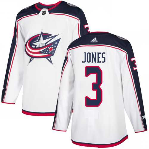 Youth Adidas Columbus Blue Jackets #3 Seth Jones White Road Authentic Stitched NHL Jersey