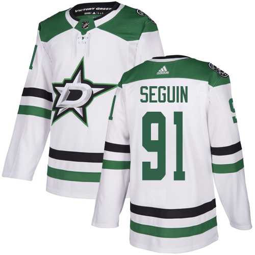 Youth Adidas Dallas Stars #91 Tyler Seguin White Road Authentic Stitched NHL Jersey