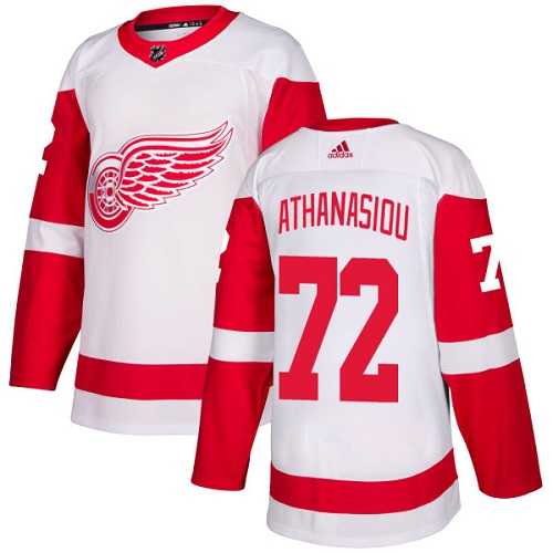 Youth Adidas Detroit Red Wings #72 Andreas Athanasiou White Road Authentic Stitched NHL Jersey