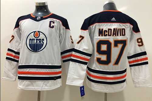 Youth Adidas Edmonton Oilers #97 Connor McDavid White Road Authentic Stitched NHL Jersey Youth Adidas Edmonton Oilers #97 Connor McDavid White Road Authentic Stitched NHL Jersey