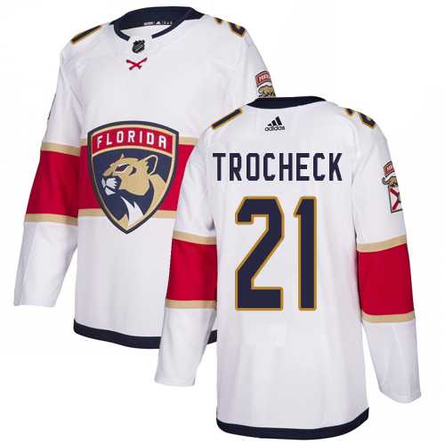 Youth Adidas Florida Panthers #21 Vincent Trocheck White Road Authentic Stitched NHL Jersey