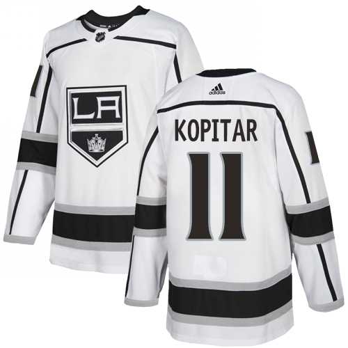 Youth Adidas Los Angeles Kings #11 Anze Kopitar White Road Authentic Stitched NHL Jersey