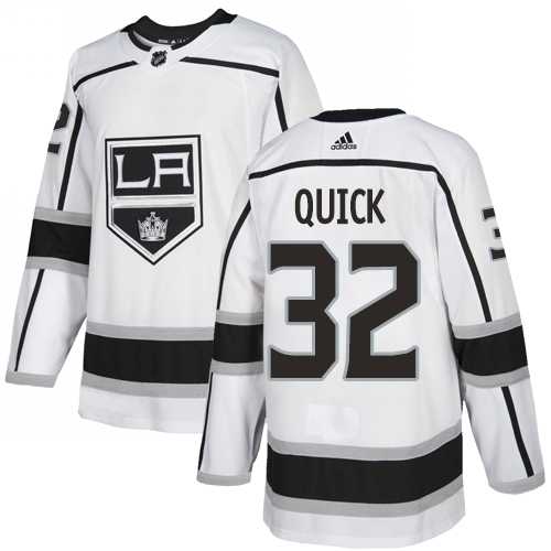 Youth Adidas Los Angeles Kings #32 Jonathan Quick White Road Authentic Stitched NHL Jersey