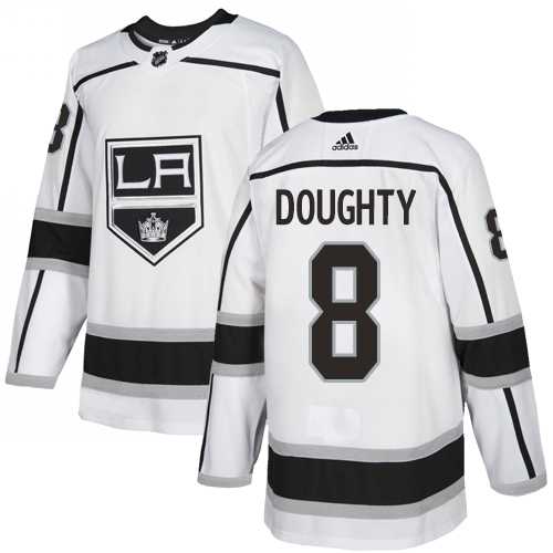 Youth Adidas Los Angeles Kings #8 Drew Doughty White Road Authentic Stitched NHL Jersey