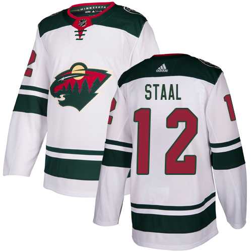 Youth Adidas Minnesota Wild #12 Eric Staal White Road Authentic Stitched NHL Jersey