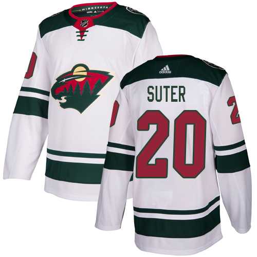 Youth Adidas Minnesota Wild #20 Ryan Suter White Road Authentic Stitched NHL Jersey