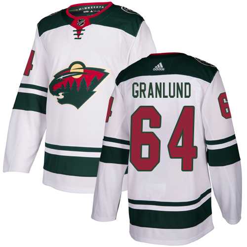 Youth Adidas Minnesota Wild #64 Mikael Granlund White Road Authentic Stitched NHL Jersey