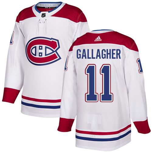 Youth Adidas Montreal Canadiens #11 Brendan Gallagher White Authentic Stitched NHL Jersey