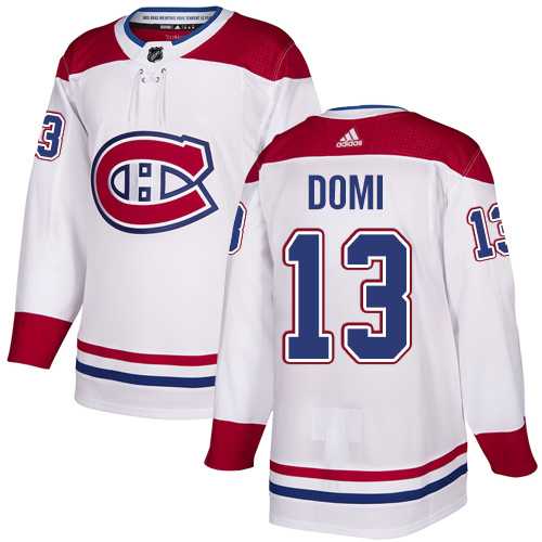 Youth Adidas Montreal Canadiens #13 Max Domi White Authentic Stitched NHL Jersey