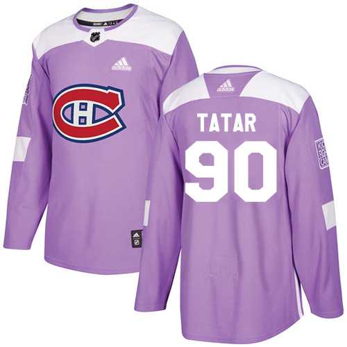 Youth Adidas Montreal Canadiens #90 Tomas Tatar Purple Authentic Fights Cancer Stitched NHL Jersey