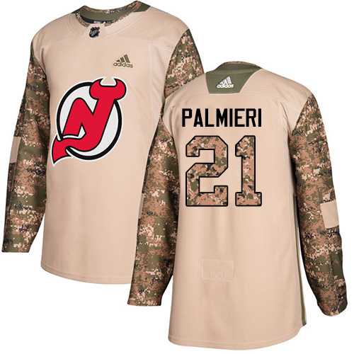 Youth Adidas New Jersey Devils #21 Kyle Palmieri Camo Authentic 2017 Veterans Day Stitched NHL Jersey