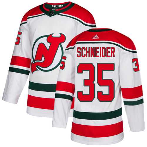 Youth Adidas New Jersey Devils #35 Cory Schneider White Alternate Authentic Stitched NHL Jersey