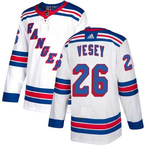 Youth Adidas New York Rangers #26 Jimmy Vesey White Road Authentic Stitched NHL Jersey