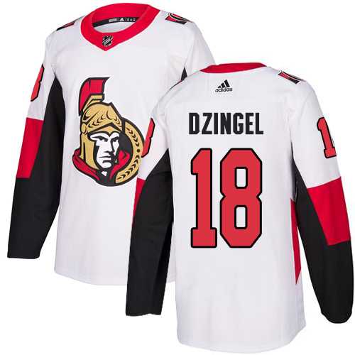 Youth Adidas Ottawa Senators #18 Ryan Dzingel White Road Authentic Stitched NHL Jersey