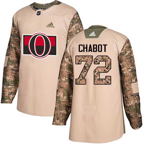 Youth Adidas Ottawa Senators #72 Thomas Chabot Camo Authentic 2017 Veterans Day Stitched NHL Jersey