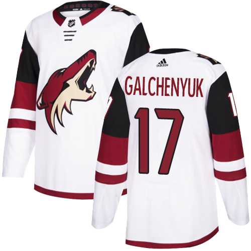 Youth Adidas Phoenix Coyotes #17 Alex Galchenyuk White Road Authentic Stitched NHL Jersey