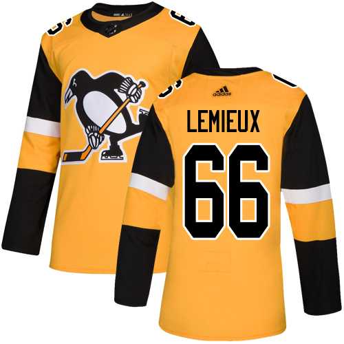 Youth Adidas Pittsburgh Penguins #66 Mario Lemieux Gold Alternate Authentic Stitched NHL Jersey