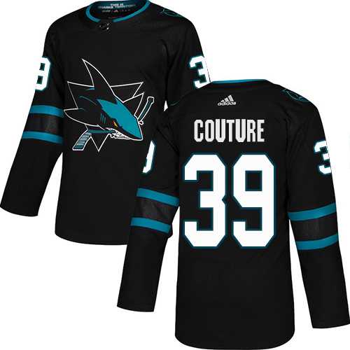 Youth Adidas San Jose Sharks #39 Logan Couture Black Alternate Authentic Stitched NHL Jersey
