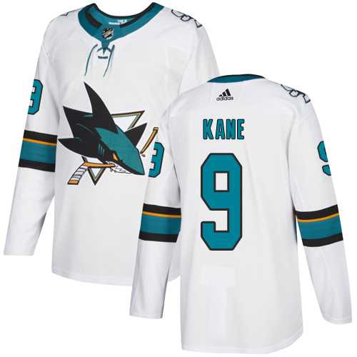 Youth Adidas San Jose Sharks #9 Evander Kane White Road Authentic Stitched NHL Jersey