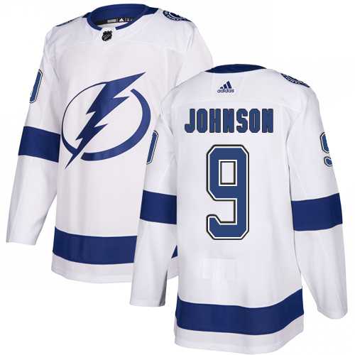Youth Adidas Tampa Bay Lightning #9 Tyler Johnson White Road Authentic Stitched NHL Jersey