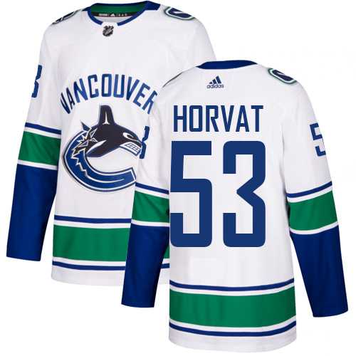 Youth Adidas Vancouver Canucks #53 Bo Horvat White Road Authentic Stitched NHL Jersey