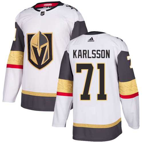Youth Adidas Vegas Golden Knights #71 William Karlsson White Road Authentic Stitched NHL Jersey