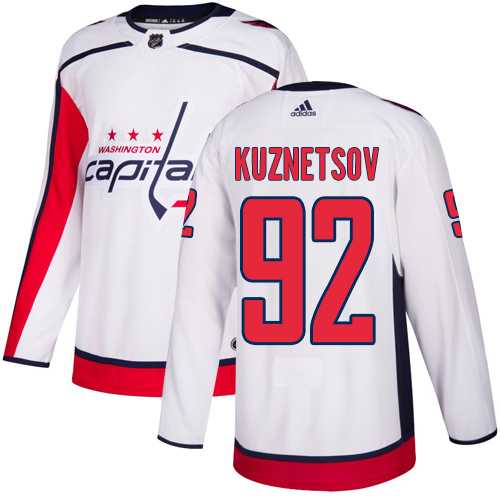 Youth Adidas Washington Capitals #92 Evgeny Kuznetsov White Road Authentic Stitched NHL Jersey