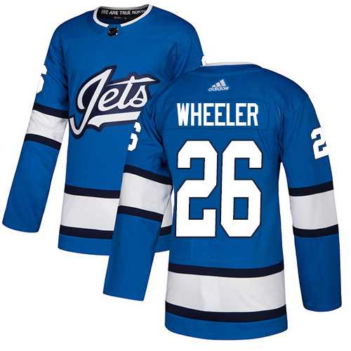 Youth Adidas Winnipeg Jets #26 Blake Wheeler Blue Alternate Authentic Stitched NHL Jersey