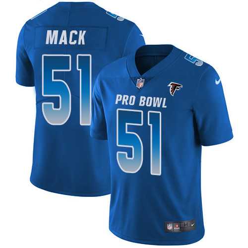 Youth Nike Atlanta Falcons #51 Alex Mack Royal Stitched NFL Limited NFC 2019 Pro Bowl Jersey